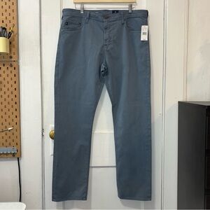 NWT AG Adriano Goldschmidt Men Everett SUD Slim Straight Blue/Gray Pants,38 x 32
